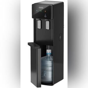 Sleek Black Water Dispenser & Icemaker